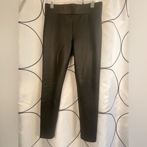 Loft Black Leggings with Glossy Snakeskin Pattern